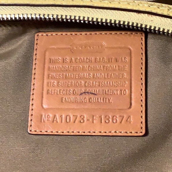 Coach Monogram with Yellow accent Crossbody - Picture 6 of 10